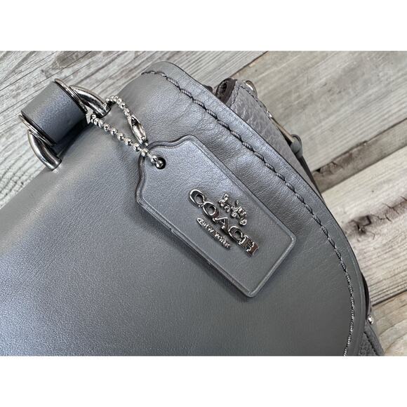 TRENDY Coach FAYE CONVERTIBLE BACKPACK 30525 Gray Leather Shoulder Bag Crossbody main image 14
